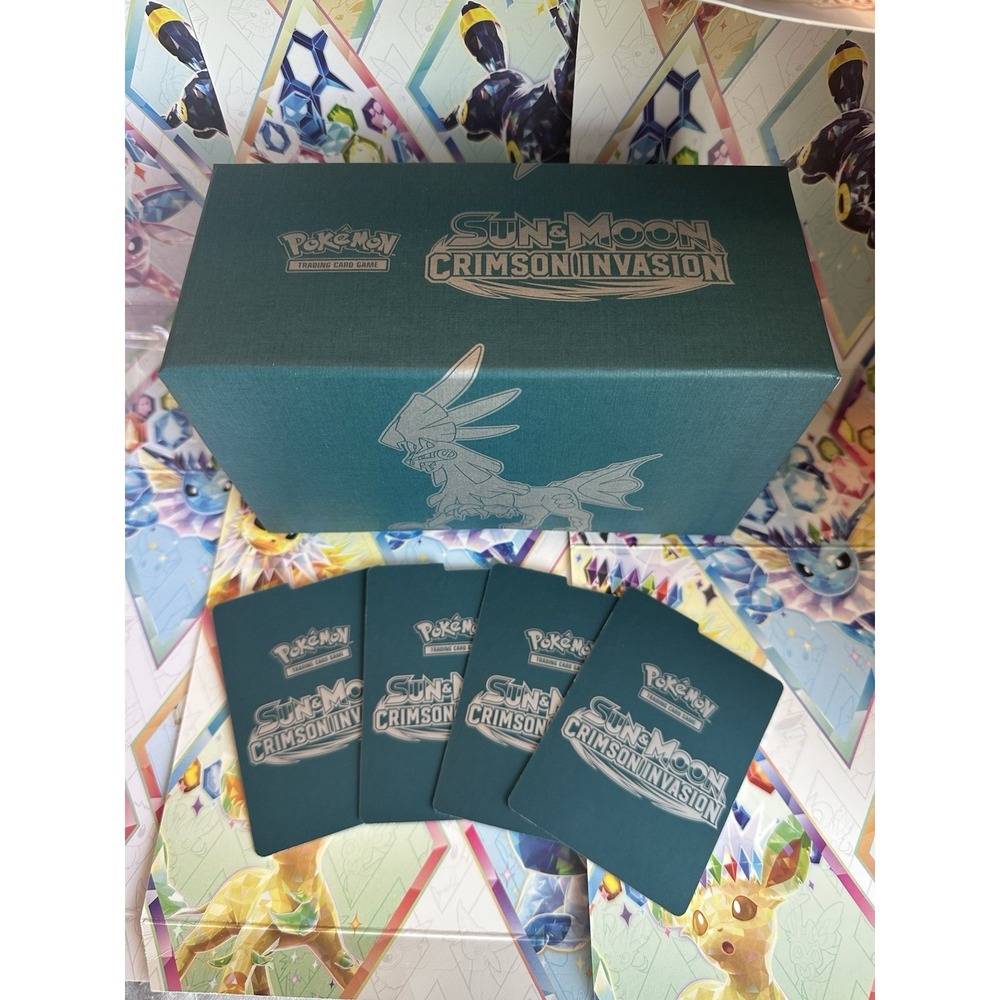 EMPTY Pokemon TCG Sun And Moon Crimson Invasion Empty Elite Trainer Box Dividers